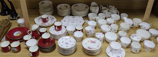 A Shelley charm tea set and a Victorian bone china tea set